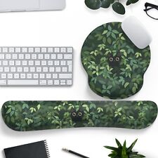Cute Ergonomic Green Mouse Pad Cat Wrist Support,[ 20% Larger] Wrist Rest Gel... picture