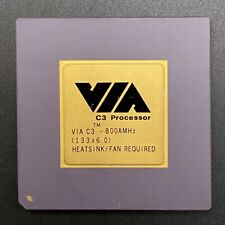 VIA C3 800AMHz Processor Ezra 32bit CPU 1.35v Gold Top Socket370 Tested picture