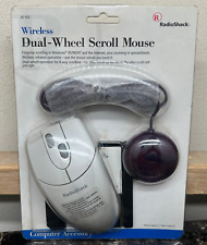 Radio Shack Wireless Dual Wheel Scroll Mouse Programmable W/ Sensor & Disk NEW picture