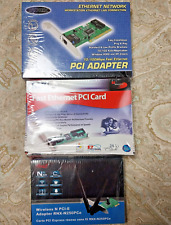 Lot 3 Vintage New Sealed Computer PC PCI Adapters Cards Ethernet, Wireless picture