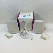 Netgear Orbi White Whole Home Tri Band High Speed Secure Wi-Fi System Used picture