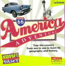 America Adventure PC CD tour country learn geography history see USA map game picture