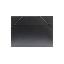 JAM Paper Plastic Portfolio with Elastic Closure Large 11 x 15 x 1/2 Black Sold picture