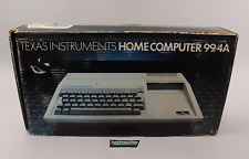 VTG 1983 Texas Instruments TI-99/4A Computer w/Box, AC Adapter, Manuals & Game picture
