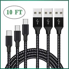 10FT Universal Braided USB-C Fast Charging Data Sync Charger Cable Cord Lot picture