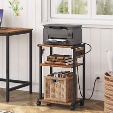 HOOBRO Printer Table Printer Stand with Charging Station 16.5'' x 11'' x 25.2'' picture