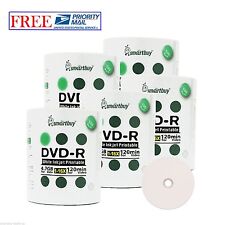 500 Pack Smartbuy 16X DVD-R 4.7GB White Inkjet Hub Printable Disc Priority Mail picture