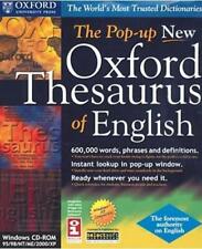 The Pop-up New Oxford Thesaurus Of English PC CD 600k words phrases definitions picture