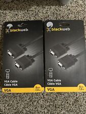 Lot Of SIX BlackWeb VGA Cable 6ft- New In Box picture