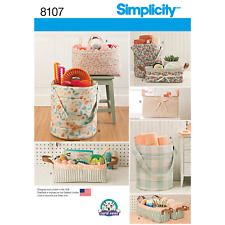 Simplicity Sewing Pattern 8107 Bucket, Basket & Tote Organizers picture