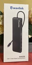 WAVLINK 12 in 1 4K UHD Type C Hub USB3.0 HDMI VGA PD Adapter Station Black New picture