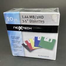 Pack Of 10 Sealed Nexxtech MF2HD 3.5” HD 1.44MB Double Sided PC Floppy Disks picture