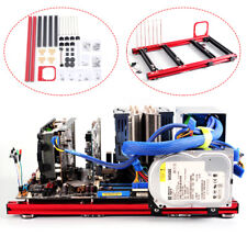 Red/Black PC Frame Case Test Bench Open Cooling ATX Bare Frame W/Screw Box Alloy picture