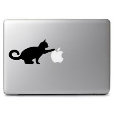 Curious Cat Apple Kitty Pet Vinyl Decal Sticker for Macbook Air/Pro Laptop Car picture