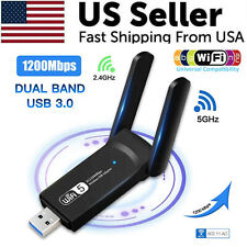 1200Mbps Long Range AC1200 Dual Band 5GHz Wireless USB 3.0 WiFi Adapter Antennas picture