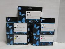 LOT OF 5 HP #727 Designjet Ink B3P21A, B3P23A, B3P20A, B3P19A, B3P24A EXP. 2025 picture