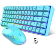 60% Wireless Gaming Keyboard 2.4G and Mouse Combo Merchanical Feel RGB Backlit picture