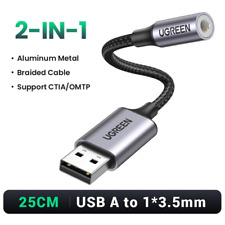 UGREEN Sound Card USB to 3.5Mm Audio Interface Adapter for Earphone Mic picture