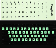 2PCS Pack Universal English Keyboard Stickers Glow in the Dark picture
