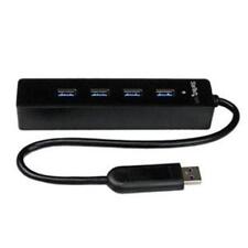 StarTech ST4300PBU3 4 Port Portable SuperSpeed USB 3.0 Hub with Built-in Cable picture