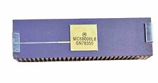 Vintage NEW Sleeve of QTY 5 Motorola MC68000L8 CPU GOLD TOP, PURPLE CERAMIC picture