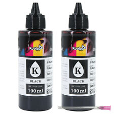 200ML Koala BLACK Sublimation Ink Refill Kit for Inkjet Printers Epson HP Canon picture