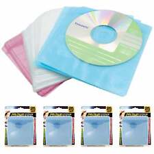 100 CD DVD Blu Ray Case Sleeves Double Sided Disc Envelope Storage Refill Holder picture