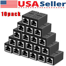 10 PACK RJ45 Inline Coupler Cat6/Cat5e Ethernet Network Cable Extender Connector picture