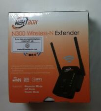 NEXTBOX N300 Wireless-N Extender WiFi Signal Range Booster 300mbps Black 2 Anten picture