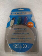  Dynex DX-USBPS2 USB-to-PS/2 KVM Mouse Keyboard Port Adapter Cable Converter picture