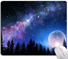 Mouse Pad, Forest Moon Mouse Pad, Washable Square Cloth Mousepad for Gaming O... picture