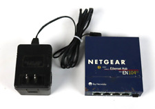 Netgear EN104TP Blue 4-Port 10 Mbps RJ-45 Ethernet Hub with AC Power Adapter picture