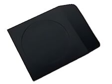 Premium Black Paper CD Sleeves with Window & Flap 110g Lot picture