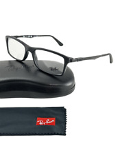 Ray Ban NEW Matte Black Rectangle Fashion Frames 54-17-145 Eyeglasses RX7017 picture