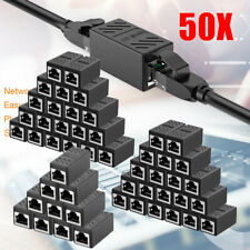 50X Wholesale RJ45 Inline Coupler Ethernet Network Cable Extend Adapter Joiner picture