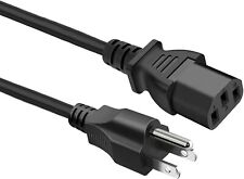 TWO PACK - AC Power Cord Cable - 3 Prong Plug - 6FT - PC or Computer Monitor picture
