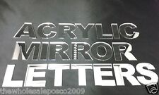 MIRROR FLAT CUT LETTERS ACRYLIC ALPHABET IN UPPER CUSTODIA 50 100 & 150MM HIGH picture