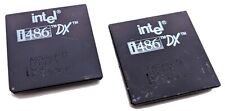 Lot of 2 VTG Intel i486 DX A80486DX-33 SX419 / SX546 A80486DX-50 CPU Processors picture