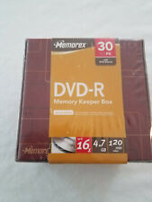 Memorex DVD-R 16X 4.7GB in Memory Keeper Box w/Sleeves - 30Pk  picture