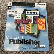 Microsoft Publisher CD Deluxe For Windows 95 Big Box NEW SEALED w/ Original Tag picture