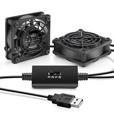 Dual USB Cooling Fan 60mm with Speeds Control 5V Ball Bearing Mini USB Fan fo... picture