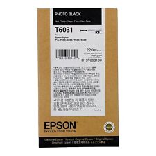 Genuine Epson T6031 Photo Black Ink Stylus Pro 7800/9800/7880/9880 Exp 08/25/23 picture