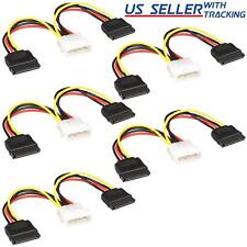 (5-pack) IDE/Molex/IP4/4-pin to 2x SATA Power 15-pin Converter Adapter Cable picture