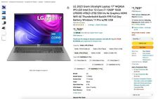 Brand New Unopened LG 2023 Gram Ultralight Laptop 17