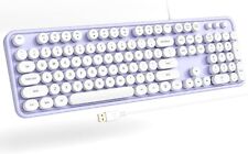 Computer Keyboard Wired USB Foldable Stands for Windows PC Laptop Purple picture