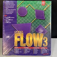 Vintage COREL FLOW 3 WINDOWS FLOW CHARTS DIAGRAMS Made Canada & Factory Sealed picture