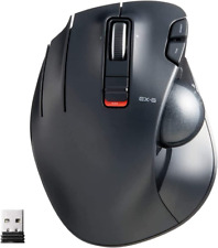 ELECOM EX-G Left-Handed Trackball Mouse, 2.4Ghz Wireless, Thumb Control, 6-Butto picture