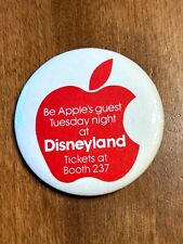 Rare Vintage Apple Computer Employee Pin Back Button Macintosh Disneyland 1980s  picture