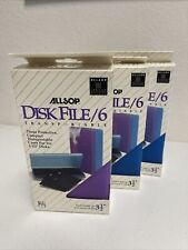 3 Vintage Allsop Disk File/6 3 Cases￼ Each Each Hold Up To 6 Micro Disks 3.1/2 picture