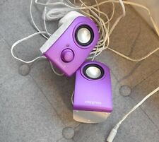 Vintage Preowned CREATIVE Vivid 60 Speakers Rare Purple Soundblaster 3.5mm Jack picture